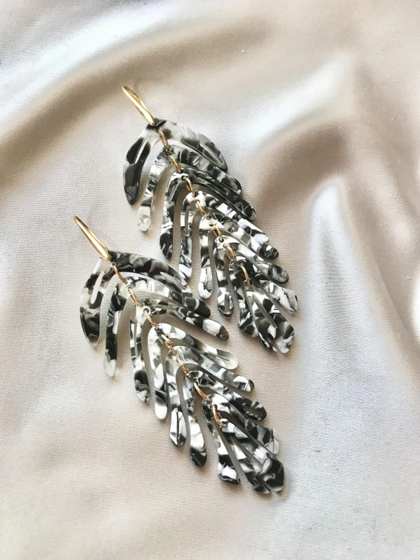 Small leaves zwart & wit